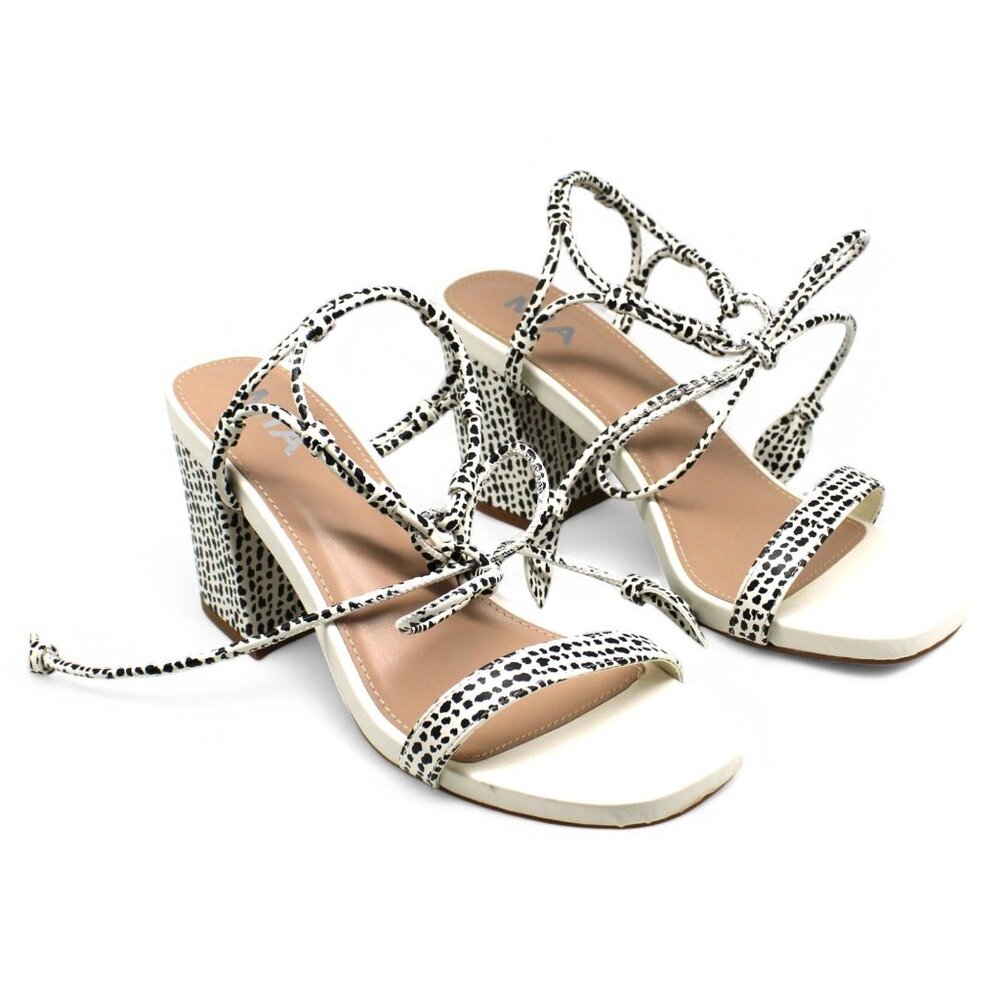 Women Lace-up Block Heel Sandals